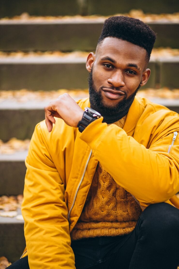 Home african american student sitting stairs park 1303 11984